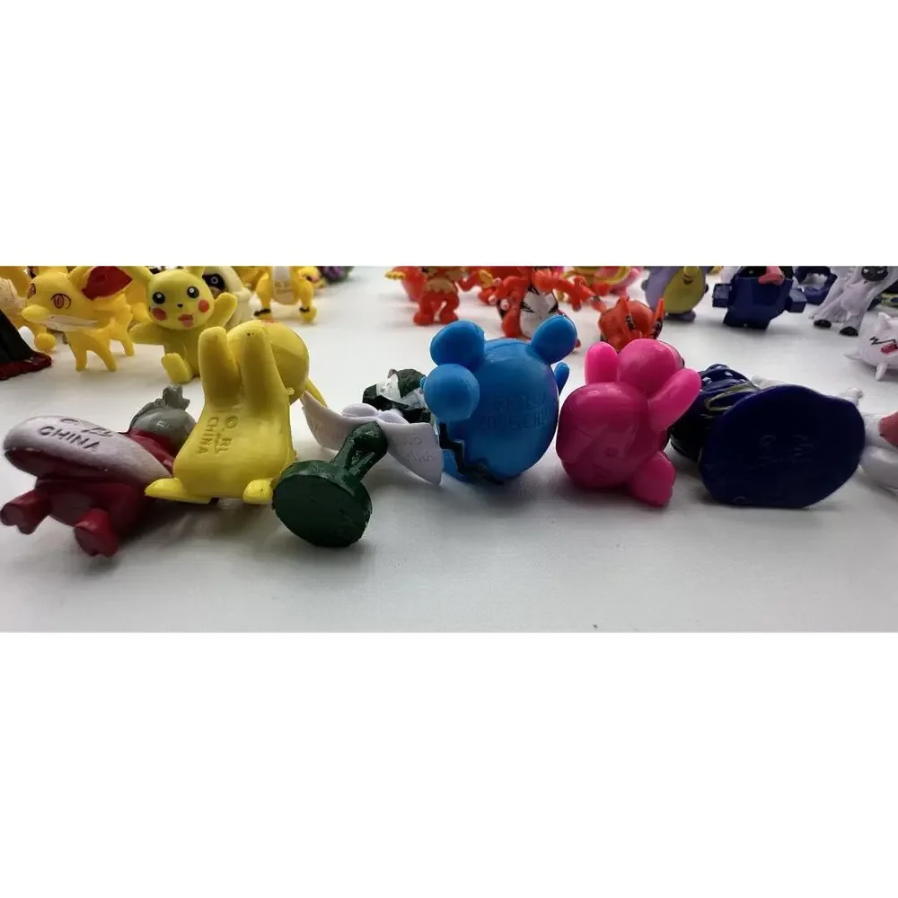 Vintage Authentic Pokémon Mini Figure Lot — 111 Figurines Stamped RL China